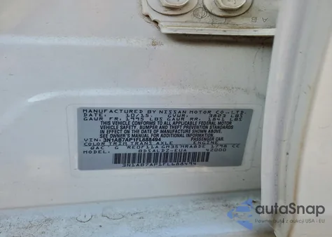 2015 Nissan Sentra S from USA, damaged, VIN 3N1AB7AP1FL688494